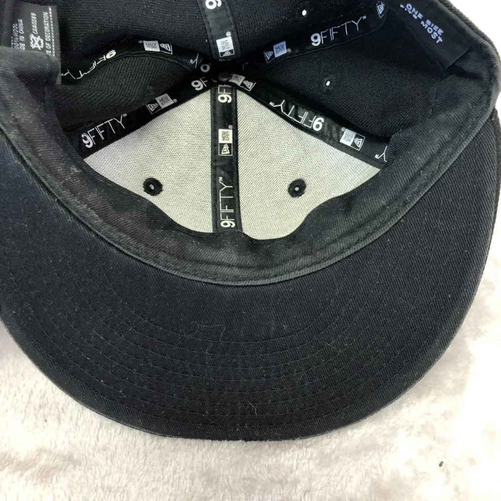 New Era MLB Toronto Blue Jays Black On Black Baseball Snapback Hat Adjustable - Picture 7 of 9